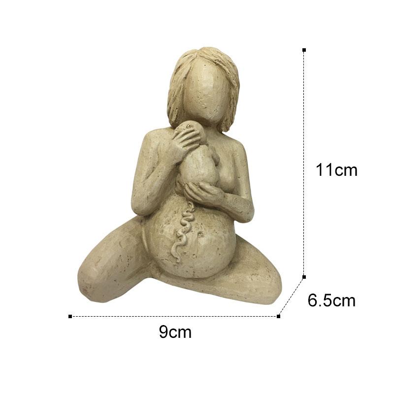 Gravid Kvinna Retro Karaktär Hartser Staty Skrivbordsdekoration Gravida Kvinnor Skulptur Ornament Skrivbordsdekor Figurin Statyett