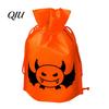 Lightweight Pumpkin Totes for Sweets 5 Pcs Halloween Treats Bag, Non-woven Fabric Candy Small Drawstring Bags Dessert Shops Snack Goodie Party Favors