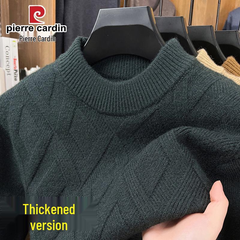 Pierre Cardin Men s Thickened Semi-High Collar Winter Knit Sweater 2XL