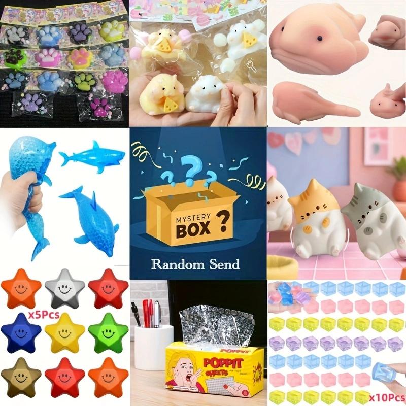 Überraschungs-Mystery-Box Squishy Süßes Tier Quetschspielzeug Erwachsener Weicher Knet-Pop Fidget Spielzeug Bunte Unterhaltungsspiele Feiertagsgeschenke