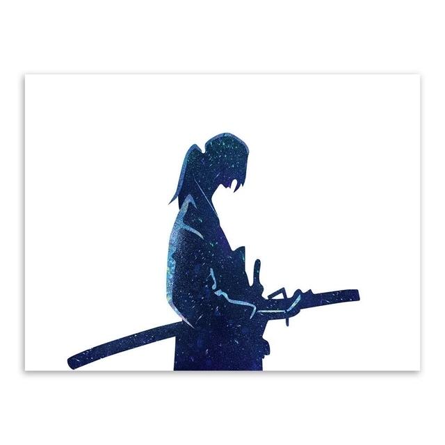 Japanese Sunset Samurai Posters and Prints Abstract Wall Art Picture Bushido Canvas Painting for Living Room Home Artwork Decor No Frame