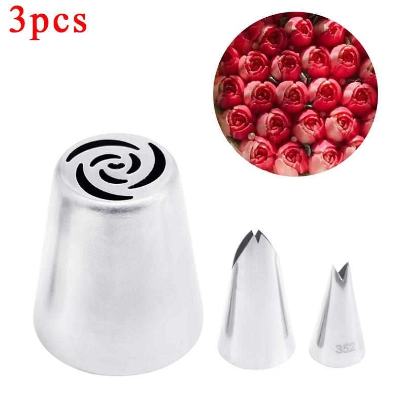 54 Styles Leaf Russian Tulip Icing Piping Nozzles Stainless Steel Flower Cream Pastry Tips Nozzles Cupcake Cake Decorating Tools