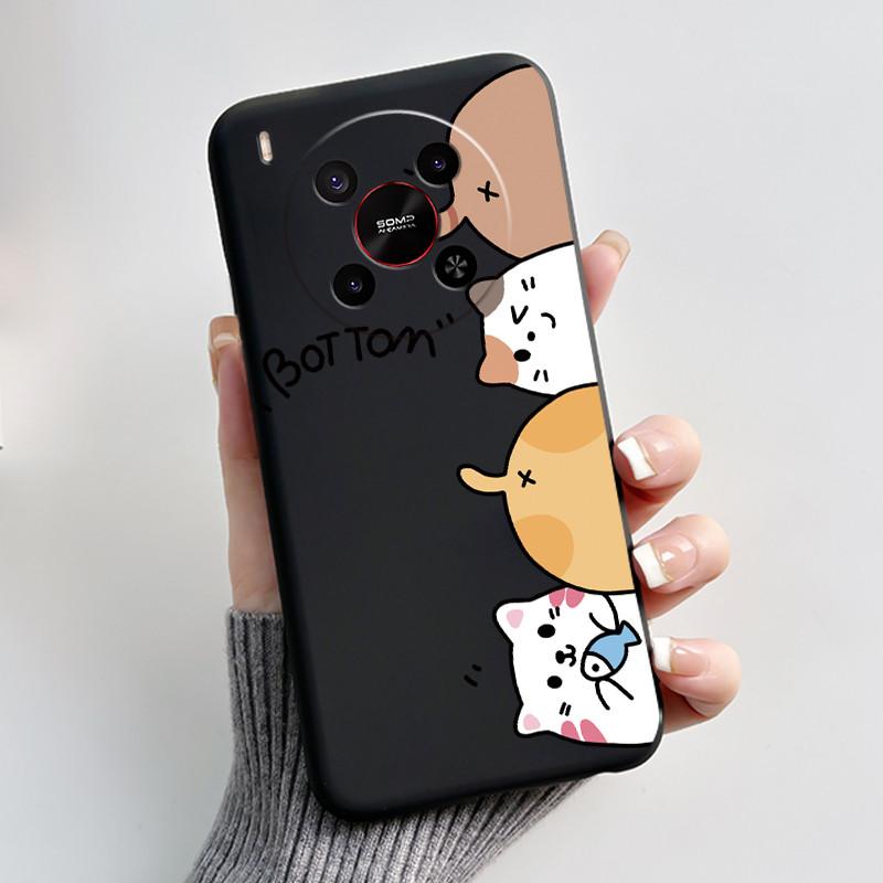 Cute Cartoon Case For ZTE Blade V70 MAX / ZTE Nubia V70 Max Printing Shell Protective Cover Soft Silicone Black Casing