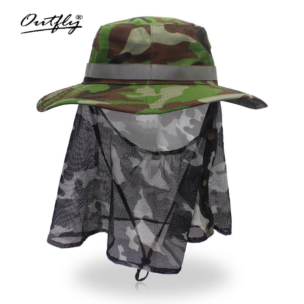 

New Summer Camo Fisherman Casual Bucket Camping Mountain Hiking Travel Angling Mountaineering Sombrero Sunshade Bonnie Hat for Practical Use