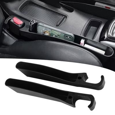 2Pcs Car Seat Gap Organizer with Charging Hole Large Capacity Simple Installation Universal Auto Gap Filler Strip with Seat Belt Holes