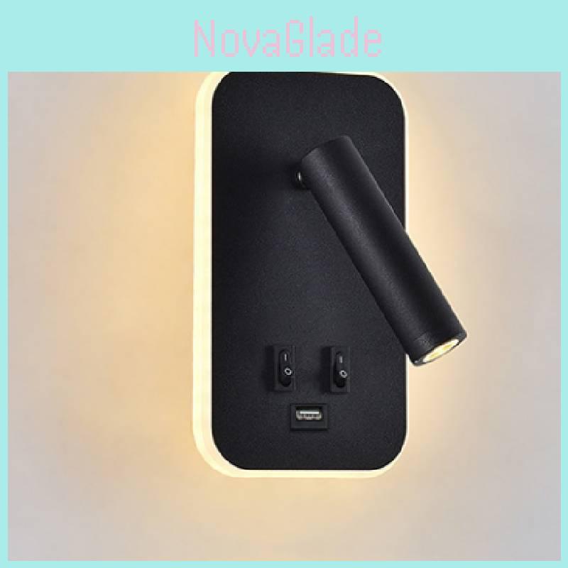 Nordic Style Pvc Wall Light With Led Reading Lamp For Indoor Bedroom And Hotel Room