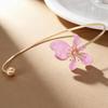 Flower Cuff Choker Enamel Flower Cuff Necklace Elegant Adjustable Wire Choker for Women Parties Holiday Beach Vacation Jewelry