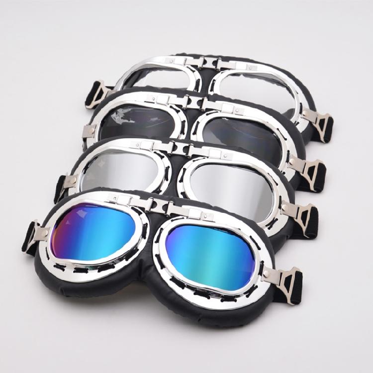 Aviator Pilot Retro Vintage Motorcycle Glasses Cafe Racer Flying Eyewear Goggles
