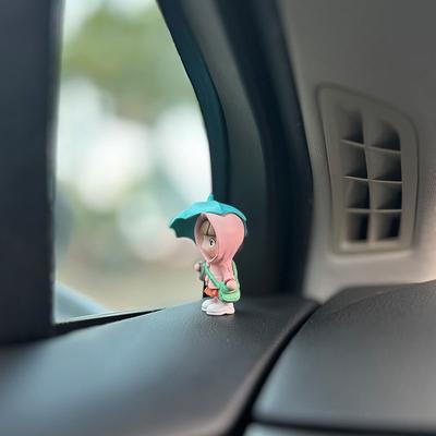 4 Pezzi Coppia con Ombrello Carina Decorazione Interno Auto Action Figure Specchietto Retrovisore Auto Cruscotto Ornamenti Per Auto