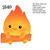 Small Bedside Light for Nighttime Cartoon Fake Campfire Night Light, Cute Warm Glow Durable Battery Operated Ornament, Portable Cozy Lamp Nursery And