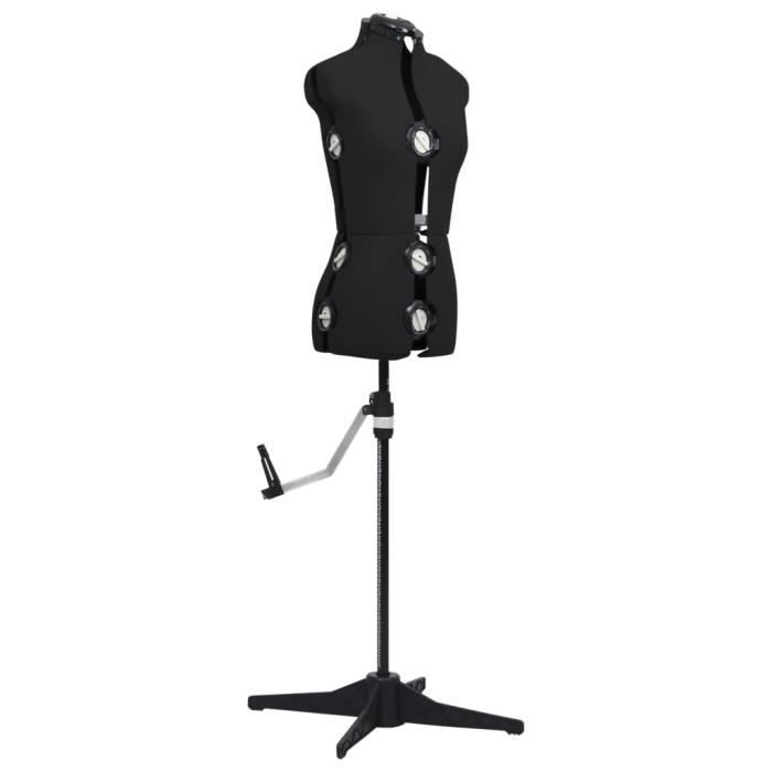 VidaXL Adjustable Dress Mannequin for Women Black S Size 33-40
