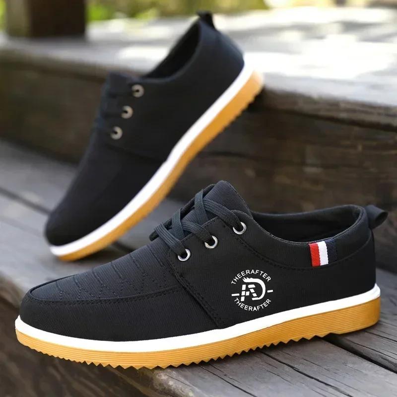 

Man Canvas Shoes Fashion Platform Sneakers for Men Casual Walking Breathable Shoes Male Loafers Zapatillas 44
