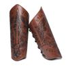 Medieval Retro Embossed Wristband Cosplay Stage Prop Knight Armguard Costume Matching Genuine Leather Embossed Arm Armor