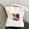 Japanischer Anime Dämon Slayer Bedruckte Stoffhandtasche Tote Travel Eco Shopping Frau Shopper Klappstrand Schulter Canva Designer