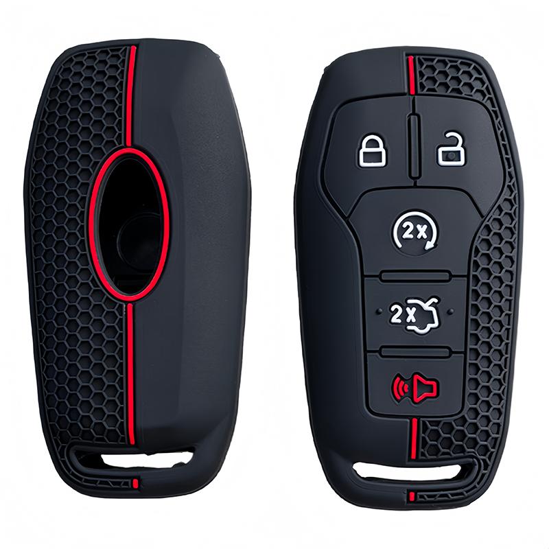 Silicone Car Key Case Fob Cover For Ford Fusion Mondeo Mustang F-150 Explorer Edge Car Accessories