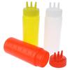 3 Holes Sauce Squeeze Bottle Condiment Dispenser Container Salad Dressing Seasoning Ketchup Mustard Storage Jar Kitchen Tools