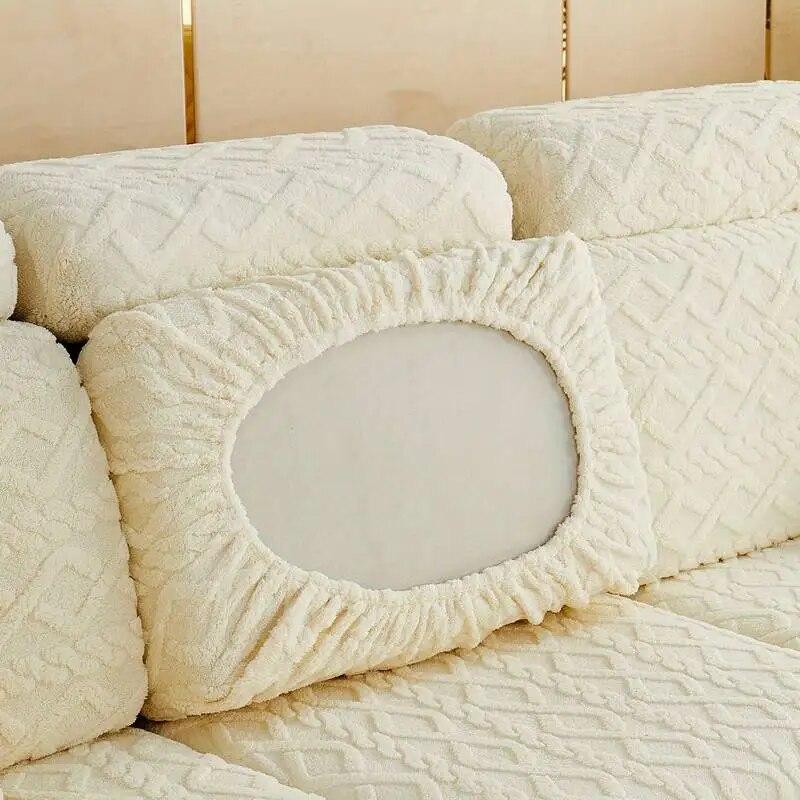 

Эластичный чехол для диванной подушки с противоскользящей подложкой защищает диванные подушки от домашних животных, детей, кошек, бархатный секционный чехол для дивана