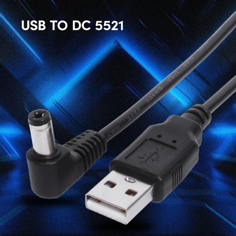 Reliable USB to DC5.5 x 2.1mm Power Cable Suitable for Navigation, Radios, and Alarm Clocks 1meter/39.37inch Length