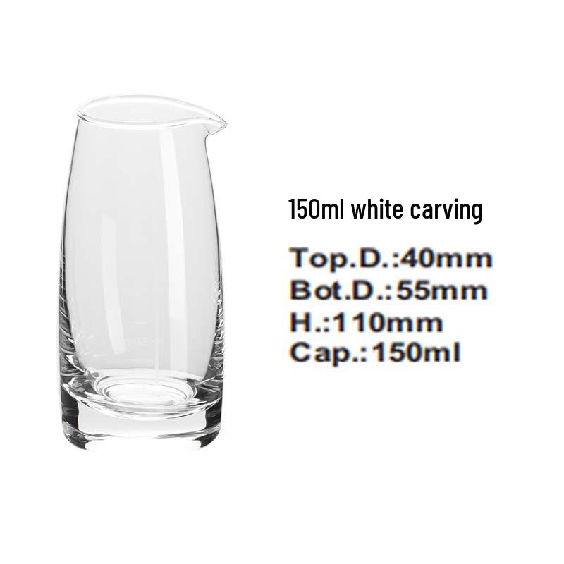 150ml Glass Baijiu Decanter with Scale – Compact Household Liquor Pot, 100ml, Handleless Design