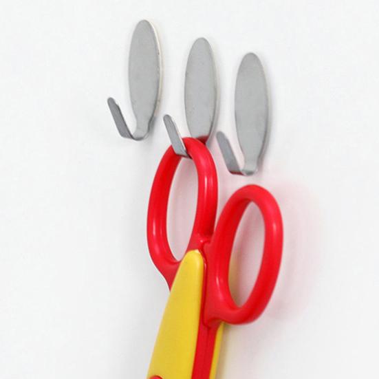 6Pcs Hook Metal Strong Adhesive Lightweight Wall Mounted Hanger Hooks for Window