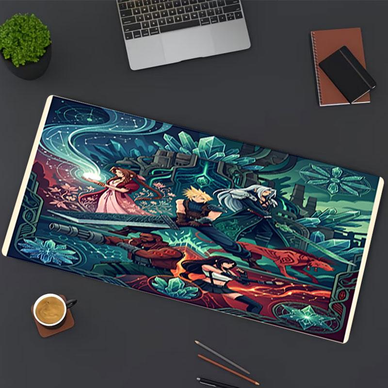 Final Fantasy Print Mouse Pad, for Keyboard Pad Laptop PC Mat for Office Home Use, Desk Decor, Perfect Birthday Gift for Gamers