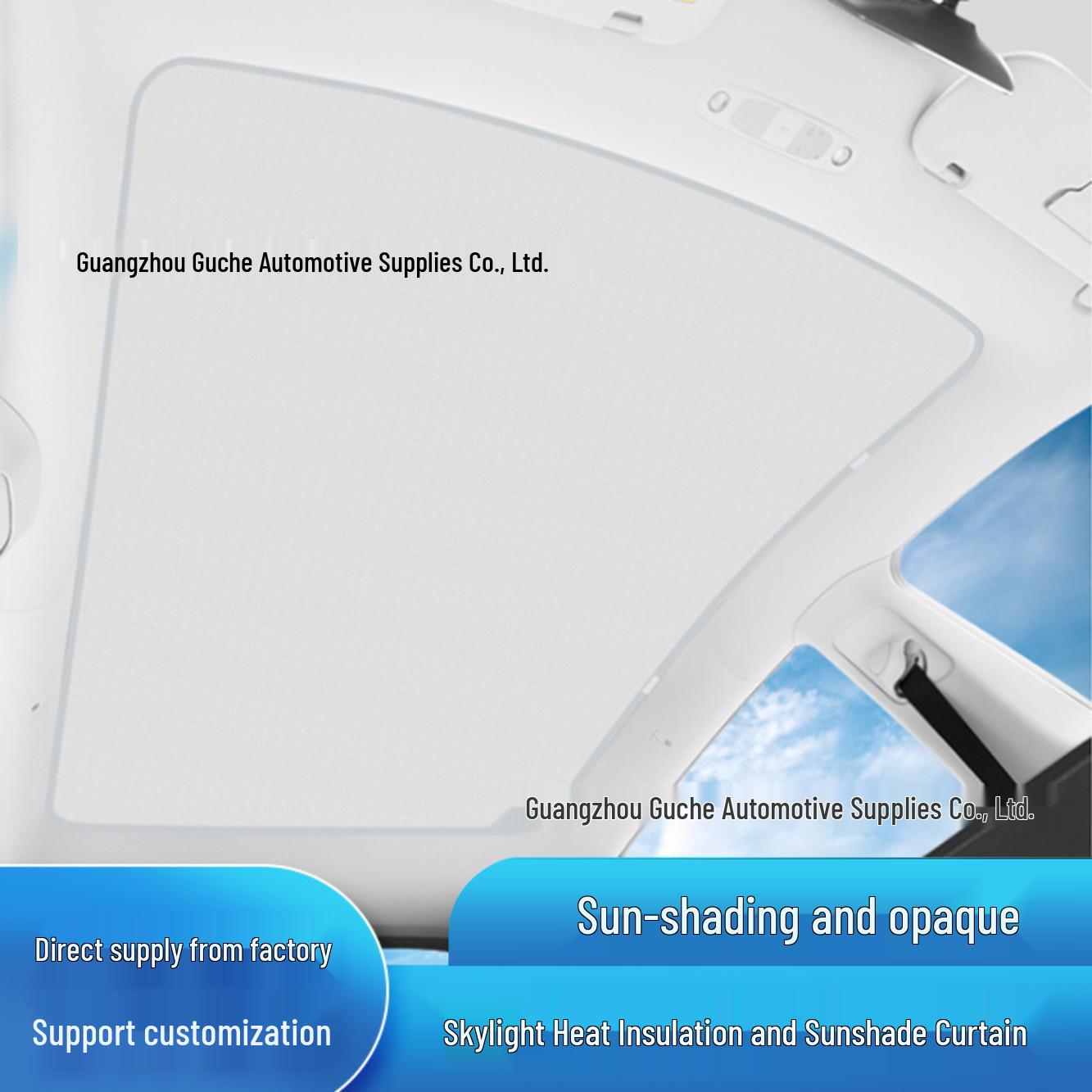

Tesla Panoramic Sunroof Sunshade - Heat Insulating Sun Protection Model-Y L - Two-piece Ice Crystal - Original Color