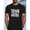 European Sizes Customizable Men'S T-Shirt - Casual Round Neck, Short Sleeves, Machine Washable - Ideal for Summer, T-Shirt