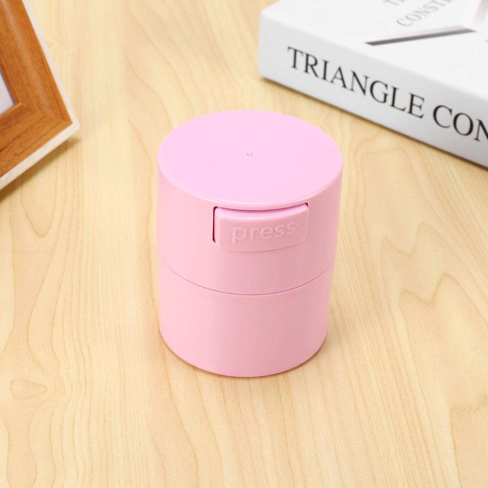 

ABWR-Eyelash Glue Storage Tank Eyelashes Extension Glue Adhesive Stand Jar Activated Sealed Box 4 Cells Container рожевий