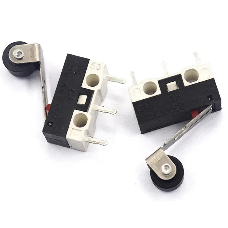 20PCS Mini Micro Limit Switch C NO NC 3 Pins PCB Terminals SPDT 1A 125V Roller Arc Lever Snap Action Push Micro Mouse Switches