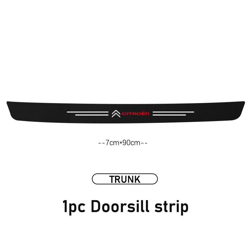 

5pcs Car Door Sill Protector Carbon Fiber Threshold Stickers For Citroen C4 C3 C5 C1 C2 C6 C4L DS3 DS4 Berlingo Picasso Jumper
