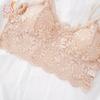 Femmes dentelle fleur soutien-gorge Double sangle dos nu débardeur gilet sans retenue sous-vêtements respirants