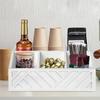Wood Coffee Organiser Station Tea And Coffee Condiment Storage Kitchen Countertop Organizer Office