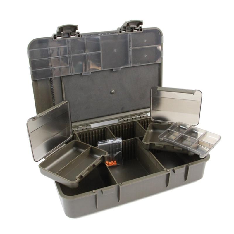 

Fishing Rig Line Hook Storage Case Fishing Tackle Box Container Box Internal Divider Organizers Portable Tackle Tray 1
