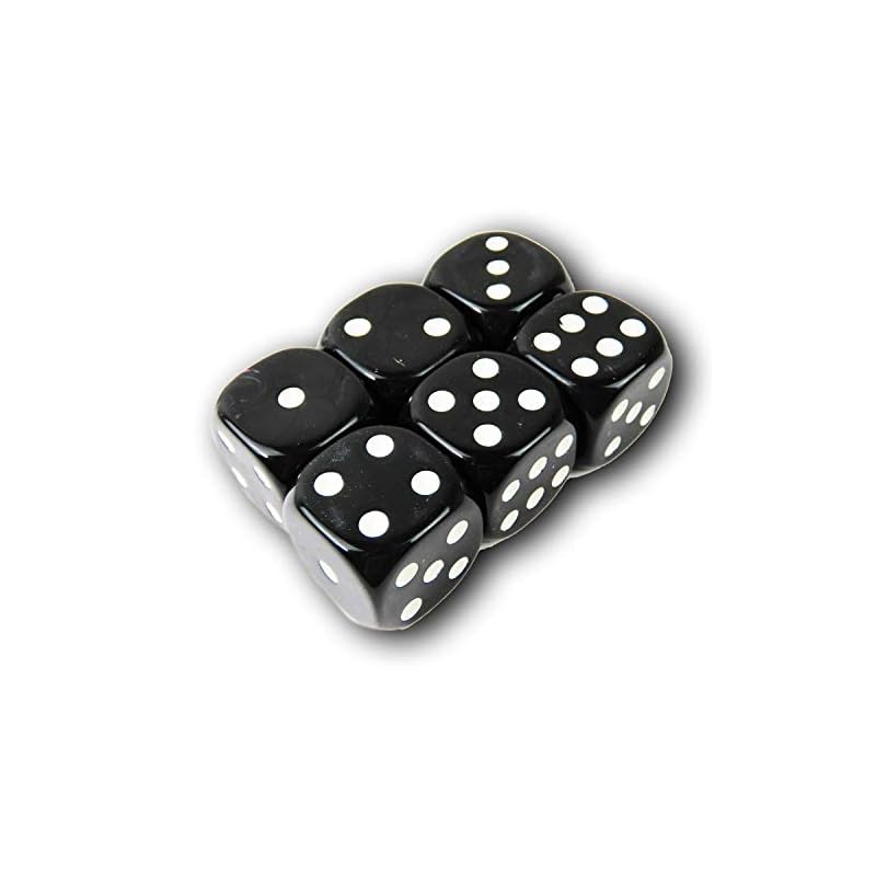 [DRAL] Dice (25mm/Set of 6) 6-Sided Dice (Black)