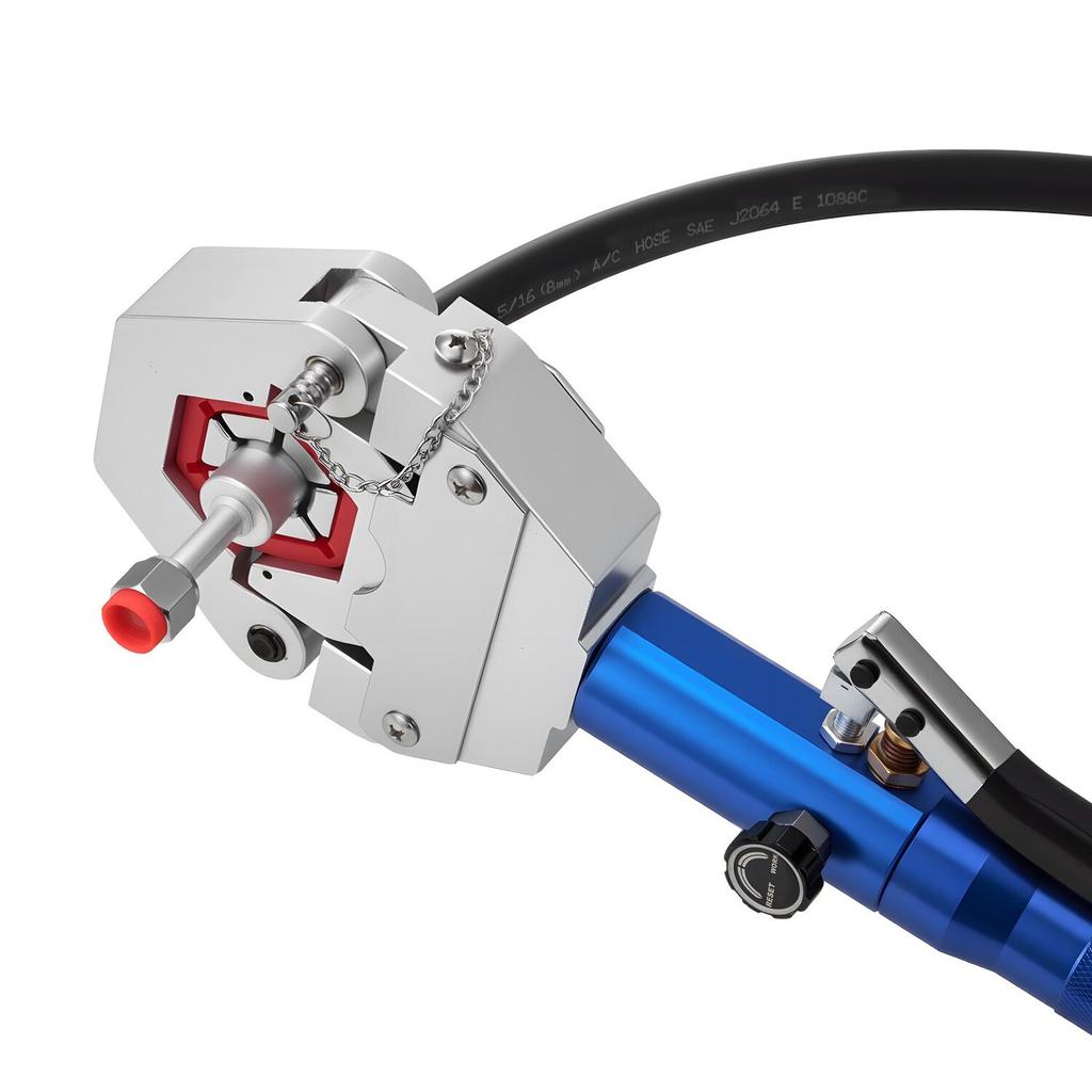 Hydraulische Slangkrimper, Hydra-Krimp AC Slangkrimper Kit met 7 Matrijzen Snap-On, Geïntegreerd Handmatig Hydraulisch A/C Slangen Krimpgereedschap voor Automotive & Air