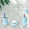 Premium Ceramic Bathroom Accessories Set of 3 | Modern Luxury Bath Set with 300ml Soap Dispenser, Toothbrush Holder & Soap Dish | Home Decor Items