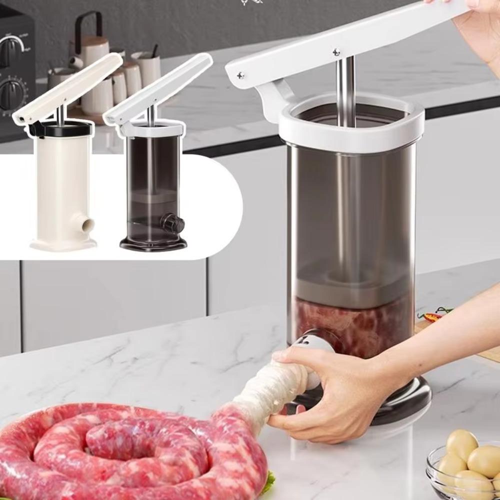 Large Capacity Manual Sausage Stuffer with 4 Nozzle Fast Meat Filling Machine  Kitchen