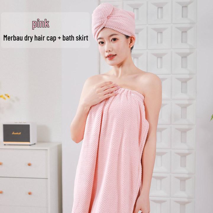 

Женская юбка-бандо из кораллового флиса с ананасами - Впитывающая и в наличии Single Hair Dry Cap