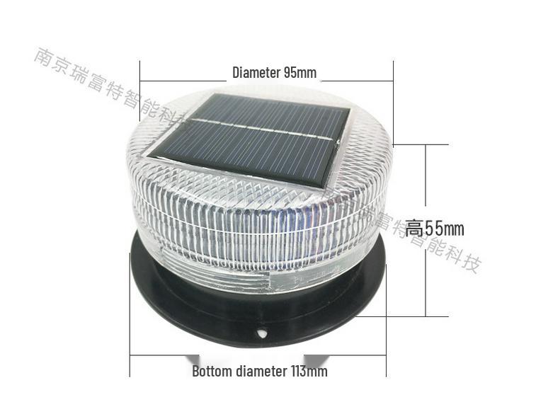 Solar LED Vehicle Strobe Light: Construction Safety Red/Blue Warning Flashers