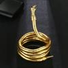 2025 New Punk Multilayer Metal Alloy Gold Black Color Cool Bendy Snake Necklace Bracelet for Women Men Chunky Jewelry