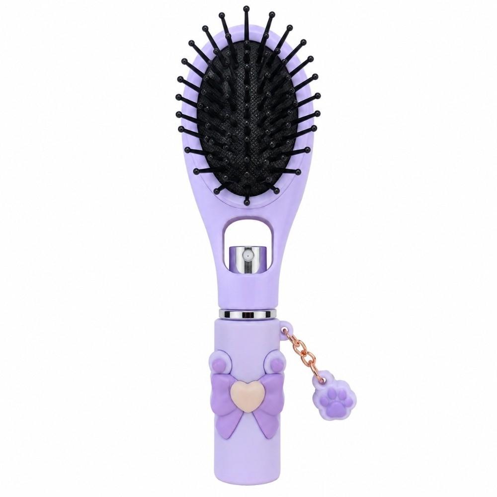 Anti-Static Spray Hair Brush Refillable Spray Massage Hair Brush Daily Hair Care фиолетовый