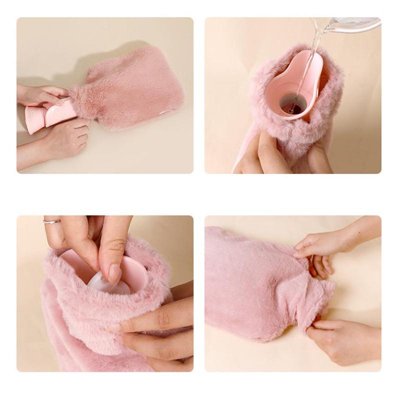 1000Ml Hand Warmerhot Water Bag Removable Water Bottles Reusable Hand Warmer With Cloth Cover Explosion-Proof Girl Winter