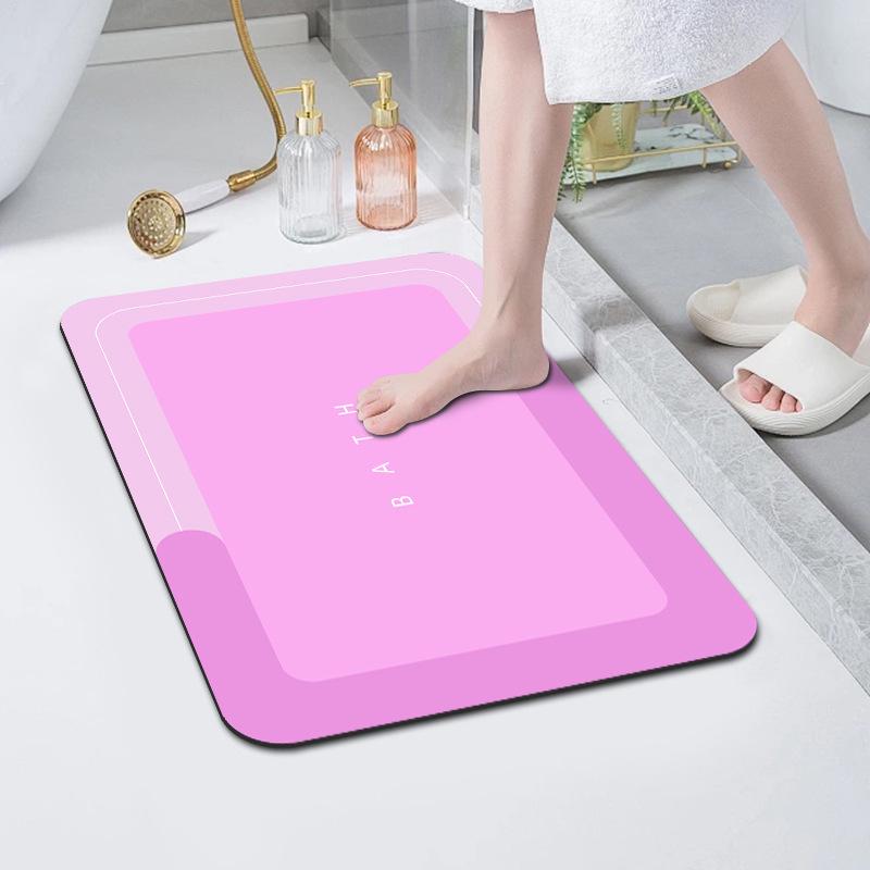 Non-Slip Diatomaceous Earth Bath Mat - Quick Dry, Dirt-Resistant, High Absorbency