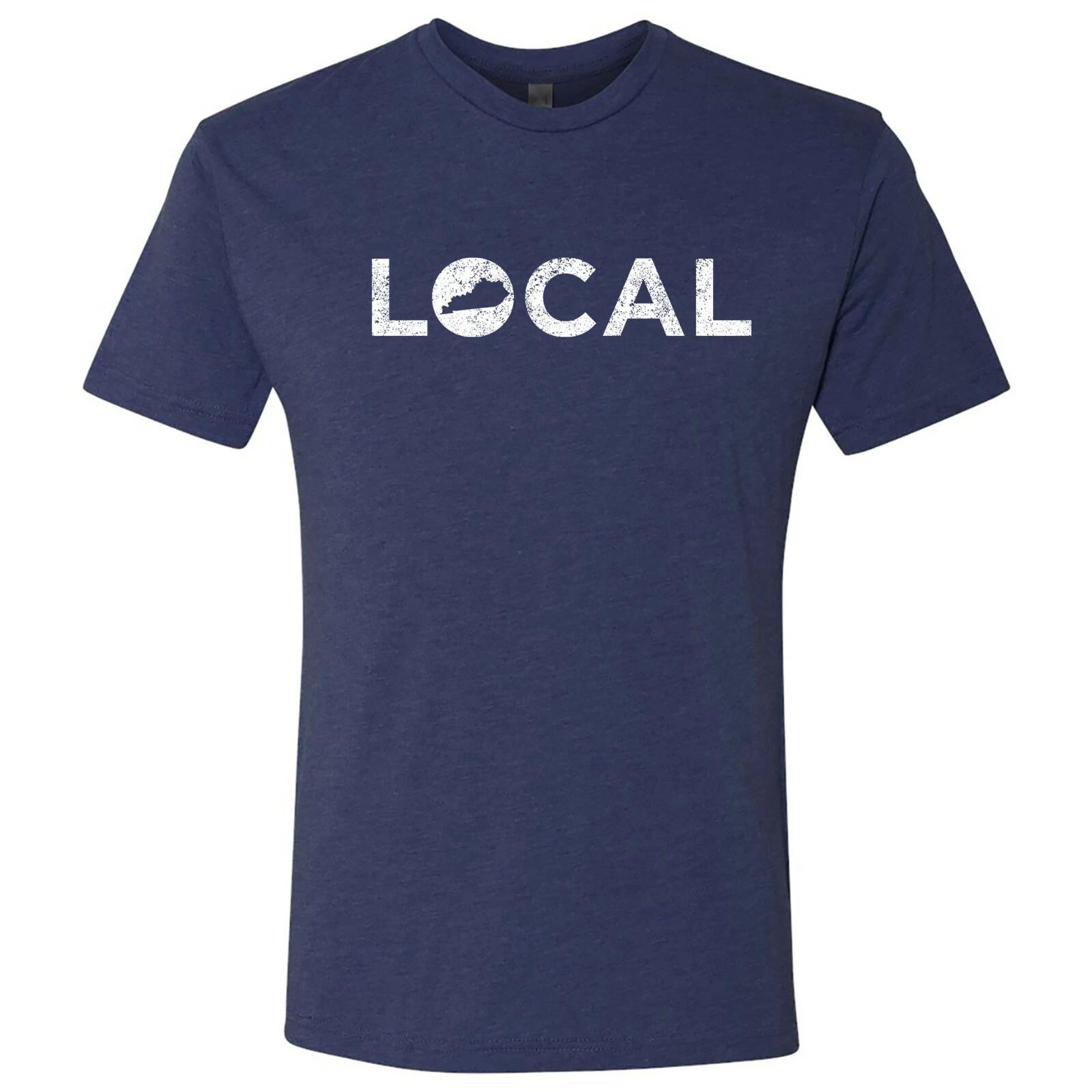 Kentucky Local - USA State Pride Canvas Triblend T Shirt - Vintage Navy L