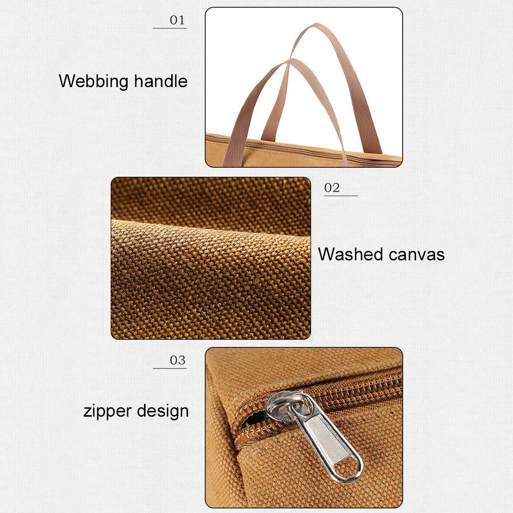 Cylinder Tent Stake Bag Large Capacity Camping Tool Organizer Bag Portable Utility Tool Handbag Lightweight for Outdoor Camping