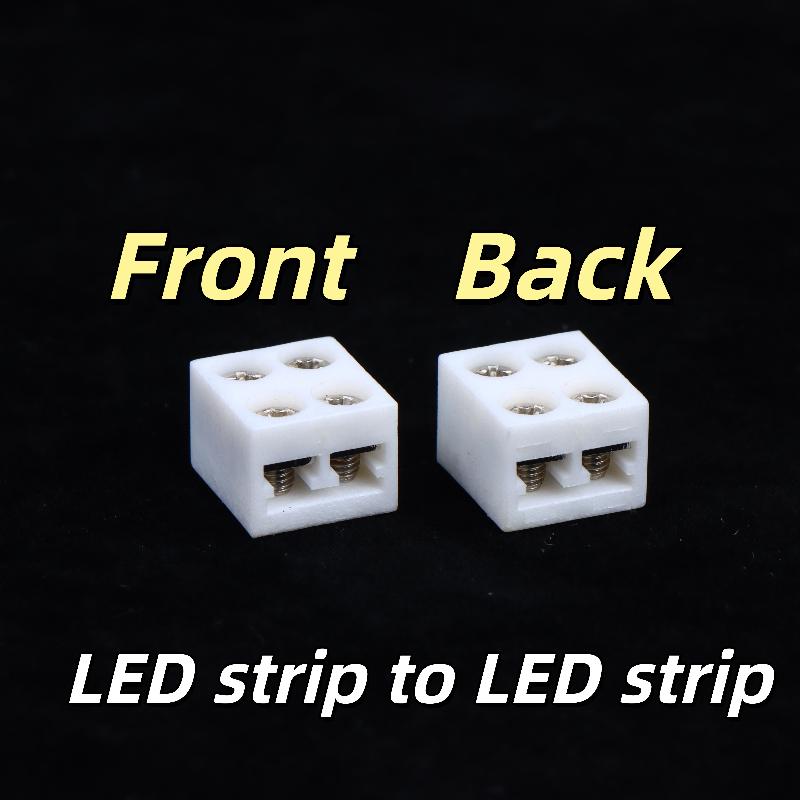LED Strip Connector Kits 2/10Pcs 8mm 2Pin Screw Fixing No Soldering for Home DIY Decor