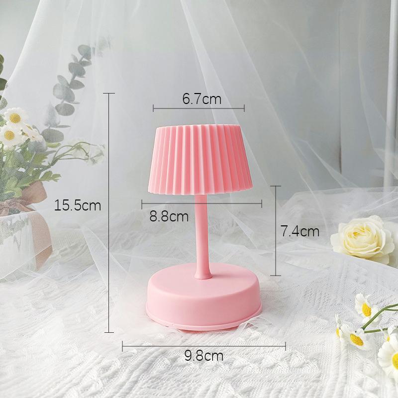 

Светодиодные мини-настольные лампы, музыкальные ночники, работающие от батареек, для детской спальни, прикроватные светильники для гостиной, украшения рабочего стола, ночник розовый