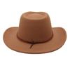 Ethnic Style Western Cowboy Hat Curled Tweed Hat Tibetan Top Hat