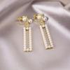 Elegant Clip-On Triangle Earrings for Non-Pierced Ears - Versatile, Light Luxury for Everyday Wear.