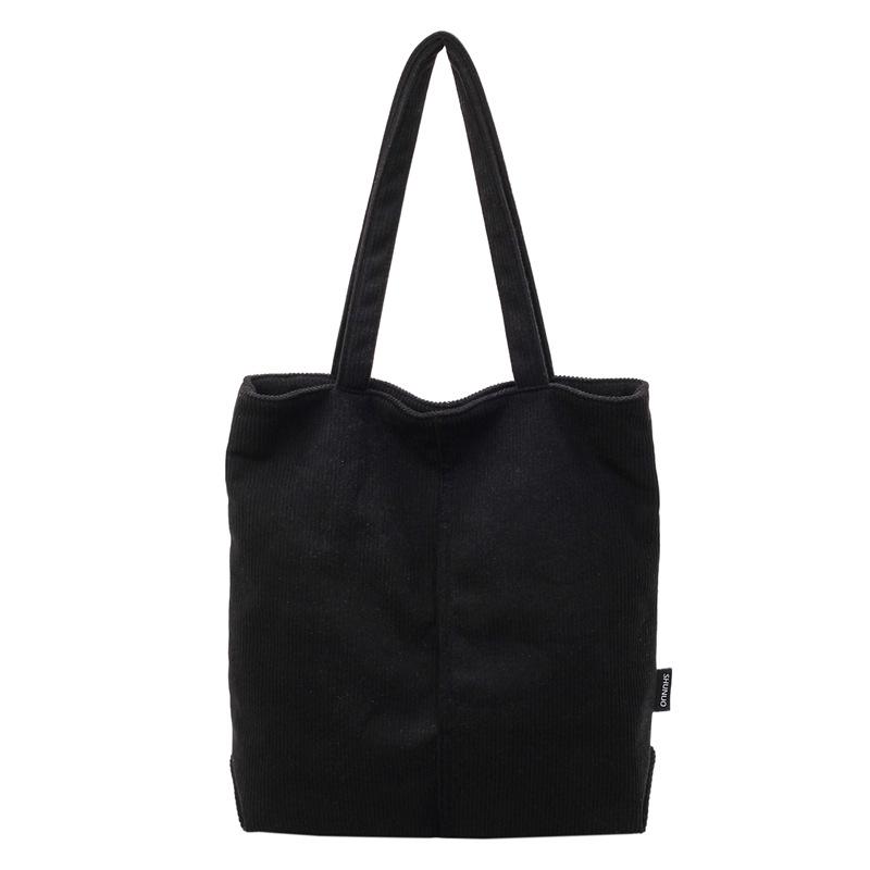 Vintage Corduroy Tragetasche für Damen Große Kapazität Schulter-Handtasche Lässige Tägliche Einkaufs-Reise-Tasche